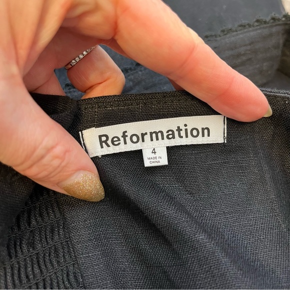 Reformation Black Midi Dress - Picture 8 of 9